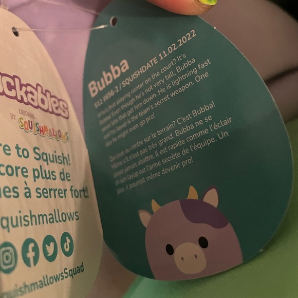 BUBBA stackable squishmallow Sz 12 - Picture 3 of 4